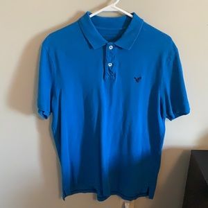 Blue American eagle polo